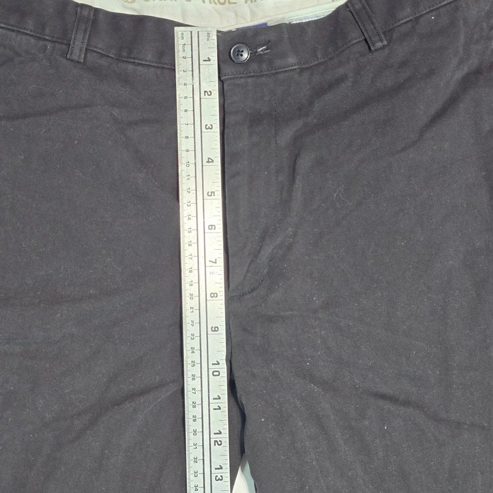Chaps True American Chino Mens 34x30 Black 100% Cotton Straight Leg Pants A0286